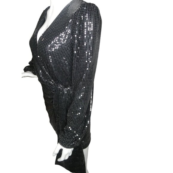 Vici‎ Mini Black Glitter Dress - Picture 4 of 7